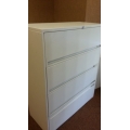 Beige 4-Drawer Locking Lateral filing Cabinet
